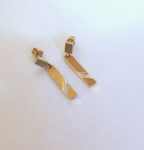 Ohrhänger 333 gold mit - ohrhänger, in