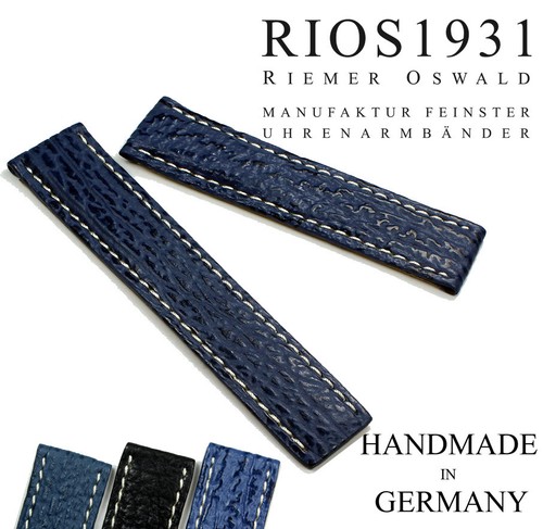22mm uhrband echt haifisch - uhrband,