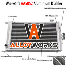 Kühler 3Reihe Aluminium Rennen Für Go Kart Go-Kart,Karting Gearbox Shifter Kart;