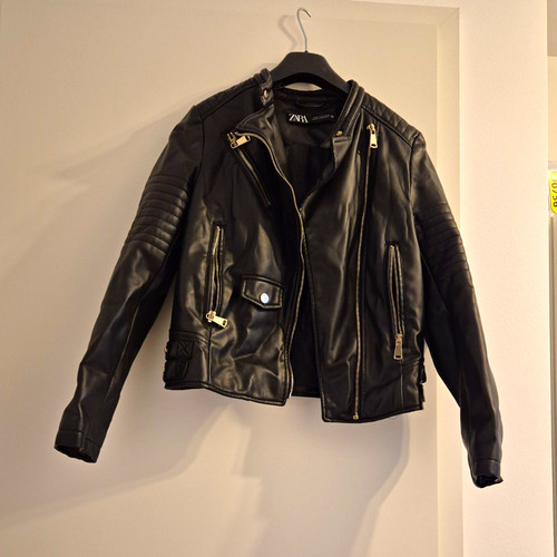 Zara damen biker lederjacke - zara,