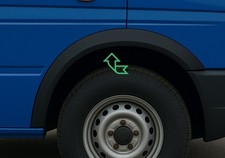 Schwarz Radlauf Zierleisten Set für VW T4 GP langer Vorderwagen vorne & hinten