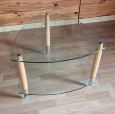 Glastisch, Beistelltisch, mit