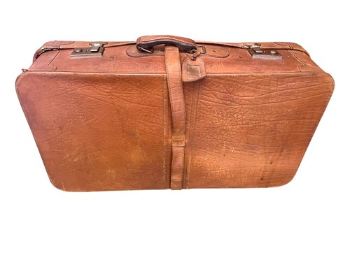 Vintage leder reisekoffer - vintage,