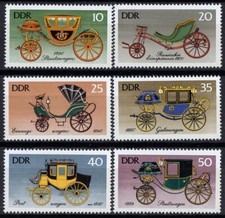 DDR Mi-Nr.: 2147-2152 - Historische Kutschen, **