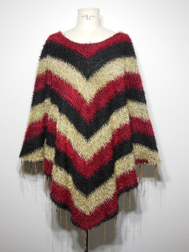 Vintage strick häkel poncho - häkel,