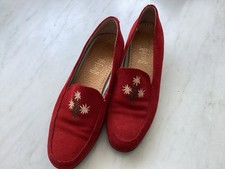 Trachtenschuhe, Rot, Wildleder