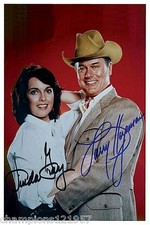 Linda Gray-Larry Hagman++Autogramm++ ++DALLAS++