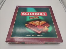 Scrabble Deluxe, von Mattel, Drehbrett, Holzsteine, komplett, Spiel, Legespiel. 
