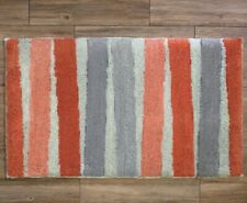 MARKEN-BADEMATTE grau-terra-apricot BAD-TEPPICH ~ DUSCHMATTE NEU