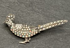 Fasan Brosche  Opal & Diamant
