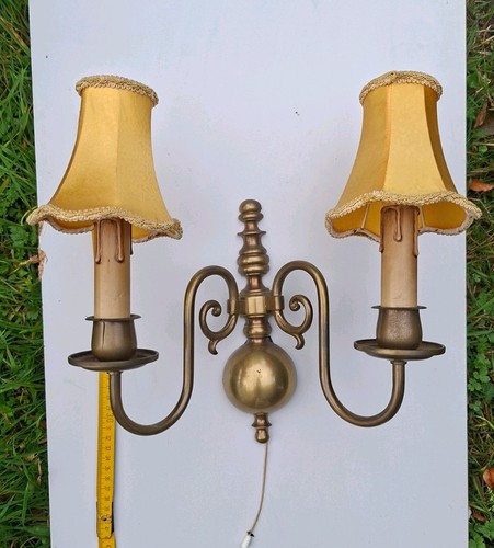 Messing wandlampe armig - wandlampe,, 2-armig