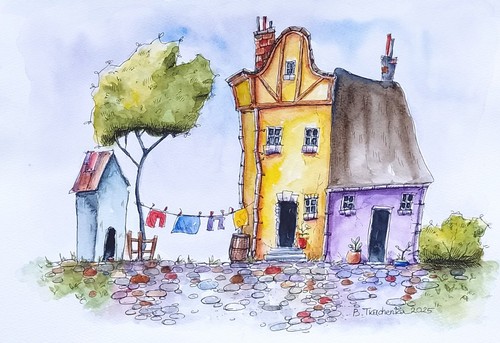 Aquarellzeichnung