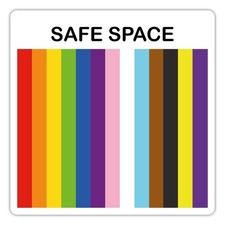 Safe Space Flagge LGBTQ+ Ally Regenbogenfarben Aufkleber Sticker