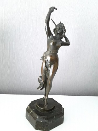 Art déco bronze tänzerin - art,