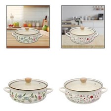 Emaille Suppentopf mit Deckel