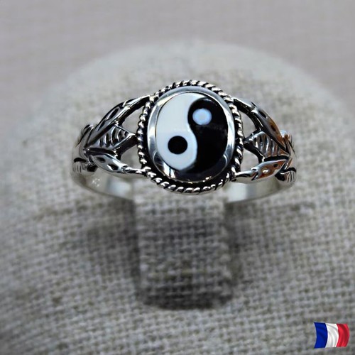 Yin yang ring 925 - yin,