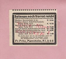 MANNHEIM, Werbung 1925, Fr
