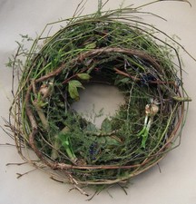 Kranz 25 cm grün weiss braun