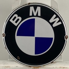BMW Emailschild - Ø 41 cm (16,1") - Nostalgisches Vintage Porzellan Werbedeko