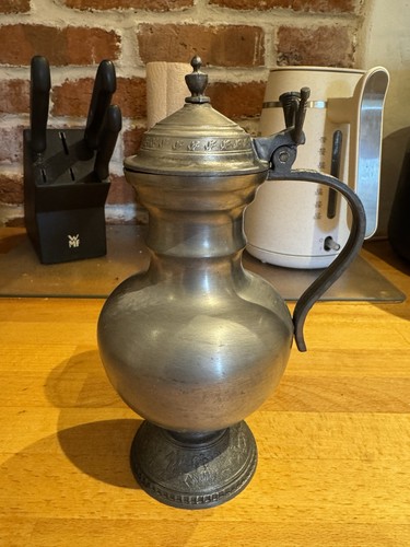 Zinn becher mit deckel - mit,