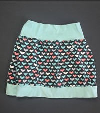 Süßer handmade Rock aus Sweat selbst genähter Rock mit Herzen Gr. 116 122 128