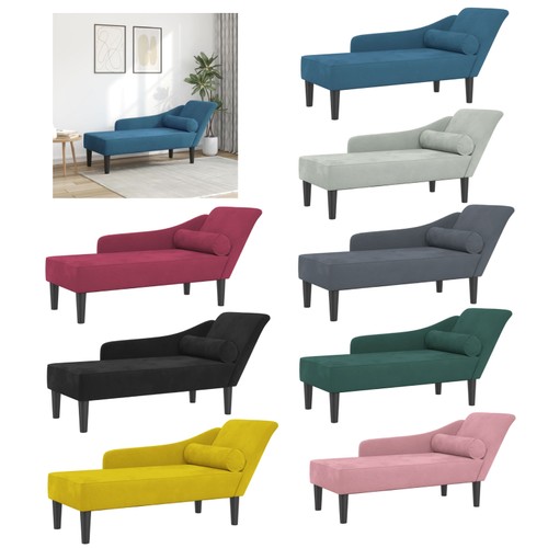 Samt chaiselongue mit kissen - samt,