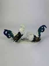 Porzellanfigur Hahnenkampf