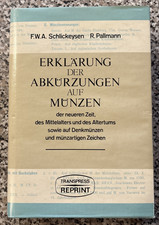 Literatur Schlickeysen Pallmann, Erklärung der Abkürzungen auf Münzen