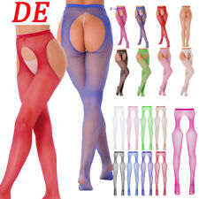 iiniim DE Sexy Strumpfhose S/M/L XL XXL Schritts offen Netzstrümpfe Dessous