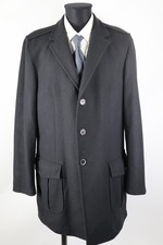 Benvenuto schwarzer Mantel Herbst/Winter Gr.106/XL Schurwolle Polyamid
