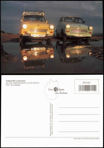 Ansichtskarte trabant 601 - ansichtskarte,