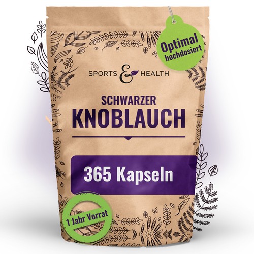 Schwarzer knoblauch kapseln - schwarzer,