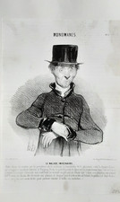 Daumier / Le CHARIVARI 1836    MONOMANES : LE MALADE IMAGINAIRE    LITHOGRAPHIE