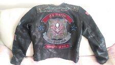 Ed Hardy Leder Jacke Gr L
