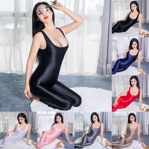 Women wet look - satin, tank