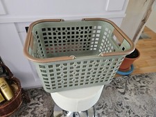 Himalaya Einkaufskorb Kunststoffkorb Tragekorb Henkelkorb - Grün - 43x31,5x28 cm