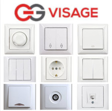 GUNSAN Visage weiß Schalter Steckdose Lichtschalter Schuko Auswahl