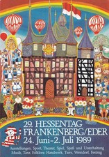 Sonderkarte Bund , 1989  * Hessentag Frankenberg/Eder * mit schönem SST