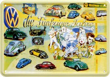 Blechpostkarte 50er jahre - blechpostkarte,