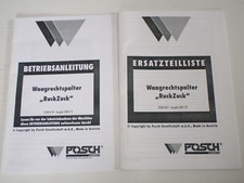 POSCH Ersatzteilliste und Bedienungsanleitung für  Holzspalter Ruck-Zuck