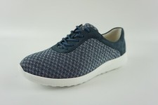 Waldläufer Schuhe Damen UK Größe 4 EU 37 Weite M Blau Silber Glitzer Schnürschuh