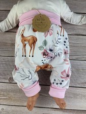 Babyhose♥Waldtiere♥Rehe♥Kuschelhose♥Baby♥Hose♥Newborn♥Geburt♥Babygeschenk♥Jersey