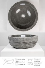 Andesit Waschbecken 40 cm