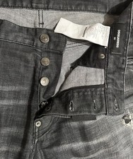 Dsquared2 Herren Jeans Gr. 50 Schwarz Used Look Distressed Straight Leg Original