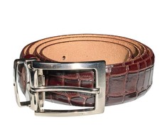 Brauner echt leder gürtel - brauner, mit