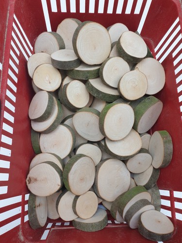 120 stück 7cm holzscheiben - stück,