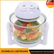 10L Halogenofen Heißluftofen Konvektionsofen mit Erweiterungsring Backofen Glas