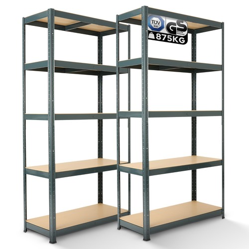 Arebos 2er set schwerlastregal - set,
