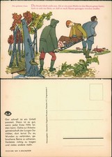 DDR Künstlerkarte Dt. Hygiene-Museum Dresden: Die goldene Gans 1958