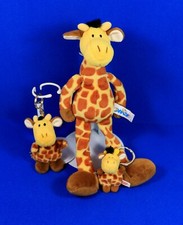 3x NICI GIRAFFE Plüsch braun Wild friends Schlüsselanhänger 28 + 11 + 7 cm groß